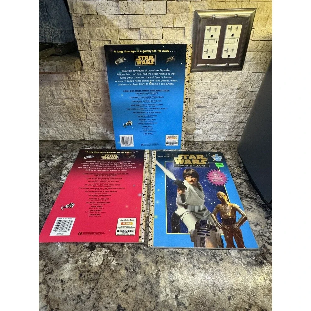 Vintage‎ Star Wars Activity And Coloring Books Lot 1997 Lot Of 3 Unused Books